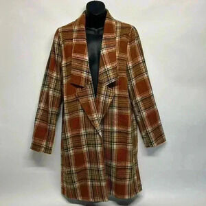 Andree Plaid Jacket Midi Length w/Open Front Bodice - 19542 size medium F7